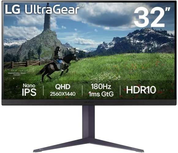 31.5" Монитор LG UltraGear 32GS85Q-B,  2560x1440,  IPS,  180Гц,  2хHDMI,  1хDP,  черный [32gs85q-b.aruz]